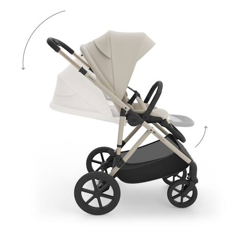 Poussette évolutive 2 en 1 suspension améliorée pour enfants à 22 kg Beige / sand dune+Gris noir+Velvet mocca+Venezian black+Vert foncé 6 - vertbaudet enfant 