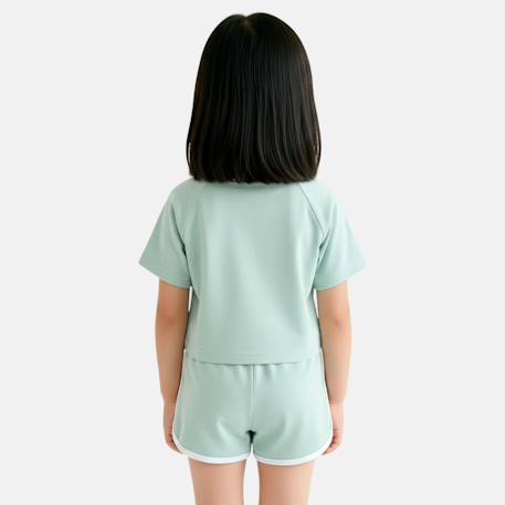 T-shirt avec logo et short fille Vert 3 - vertbaudet enfant 