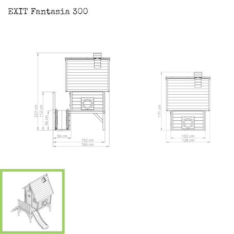 Maisonnette en bois sur pilotis avec toboggan - Fantasia 300 Naturel 4 - vertbaudet enfant 