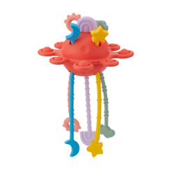 Jouet-Premier âge-Tapis d'éveil et portiques-Jouet à tirer sensoriel arc-en-ciel