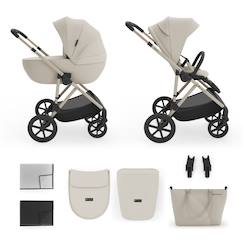 Puériculture-Poussette évolutive 2 en 1 suspension améliorée pour enfants à 22 kg