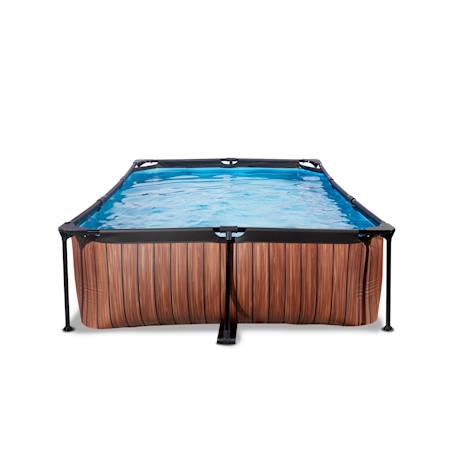 Piscine tubulaire rectangulaire 300x200x65cm avec pompe filtrante Marron 3 - vertbaudet enfant 