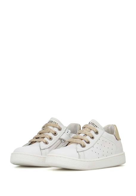 Baskets en cuir hasselt 2 zip. Blanc-platine- 5 - vertbaudet enfant 