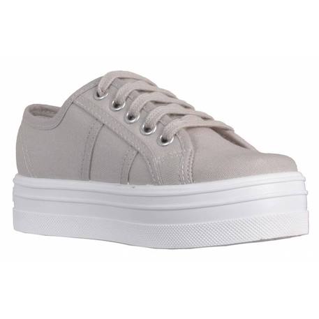 Basket à lacet fille Beige+Blanc+Noir 3 - vertbaudet enfant 