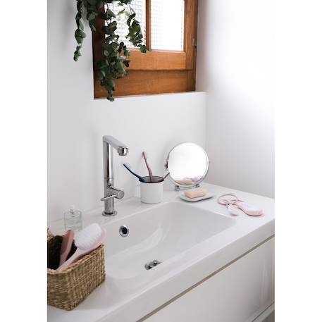 Set thermomètre de bain, coupe ongle et peigne brosse Rose ancienne+Vert bleu 3 - vertbaudet enfant 