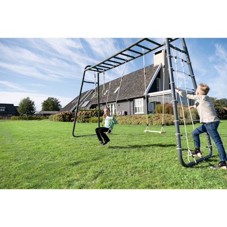 Parcours sportif enfant extérieur – barres de traction jardin Getset monkeybar mb310 Gris+Noir 8 - vertbaudet enfant 