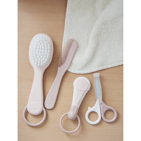 Ciseaux coupe-ongles pour bébé avec bout rond Rose ancienne+Vert bleu 4 - vertbaudet enfant 