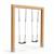 Balançoire double enfant en bois – portique jardin extérieur 2 places Linea massiv 140 Naturel 5 - vertbaudet enfant 