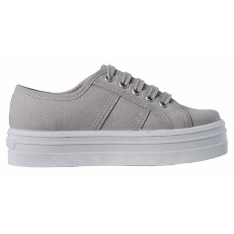 Basket à lacet fille Beige+Blanc+Noir 1 - vertbaudet enfant 