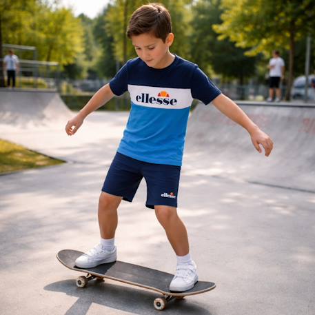 T-shirt manches courtes garçon et short Marine 2 - vertbaudet enfant 