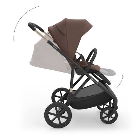 Poussette évolutive 2 en 1 suspension améliorée pour enfants à 22 kg Beige / sand dune+Gris noir+Velvet mocca+Venezian black+Vert foncé 18 - vertbaudet enfant 