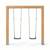 Balançoire double enfant en bois – portique jardin extérieur 2 places Linea massiv 140 Naturel 3 - vertbaudet enfant 