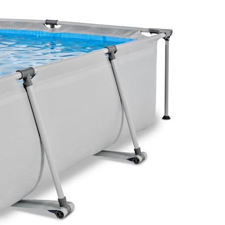 Piscine tubulaire rectangulaire 300x200x65cm avec pompe filtrante Gris+Gris clair+Vert 11 - vertbaudet enfant 