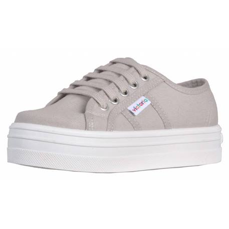 Basket à lacet fille Beige+Blanc+Noir 4 - vertbaudet enfant 