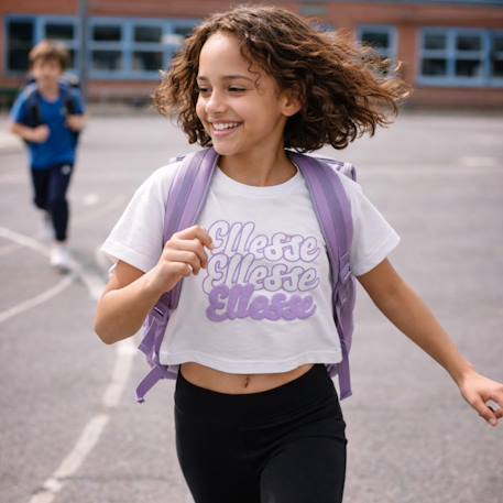 Top manches courtes fille avec imprimé Blanc 2 - vertbaudet enfant 