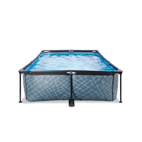 Piscine tubulaire rectangulaire 300x200x65cm avec pompe filtrante Gris+Gris clair+Vert 3 - vertbaudet enfant 