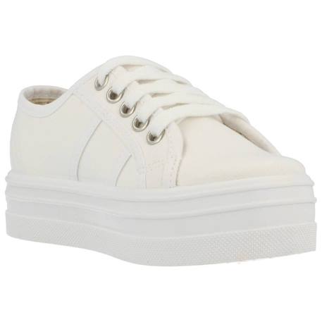 Basket à lacet fille Beige+Blanc+Noir 11 - vertbaudet enfant 