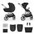 Poussette évolutive 2 en 1 suspension améliorée pour enfants à 22 kg Beige / sand dune+Gris noir+Velvet mocca+Venezian black+Vert foncé 19 - vertbaudet enfant 