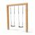 Balançoire double enfant en bois – portique jardin extérieur 2 places Linea massiv 140 Naturel 2 - vertbaudet enfant 