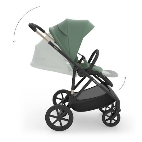 Poussette évolutive 2 en 1 suspension améliorée pour enfants à 22 kg Beige / sand dune+Gris noir+Velvet mocca+Venezian black+Vert foncé 30 - vertbaudet enfant 