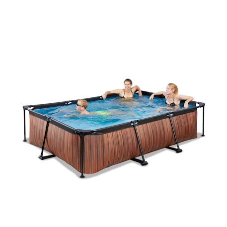 Piscine tubulaire rectangulaire 300x200x65cm avec pompe filtrante Marron 5 - vertbaudet enfant 