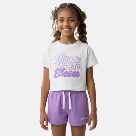 Pack de 2 t-shirts et short fille Violet 4 - vertbaudet enfant 