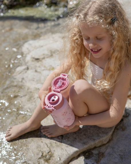 Gourde enfant avec paille isotherme 550 ml Bleu+Rose 10 - vertbaudet enfant 