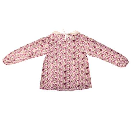Blouse fleurie liberty  pour   col claudine Bordeaux beige 4 - vertbaudet enfant 