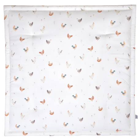 Tapis de parc tapis d'éveil réversible gallina Écru – motif poules champêtre 1 - vertbaudet enfant 