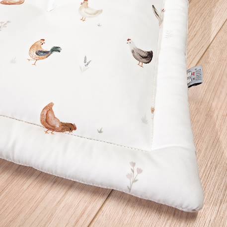 Tapis de parc tapis d'éveil réversible gallina Écru – motif poules champêtre 3 - vertbaudet enfant 