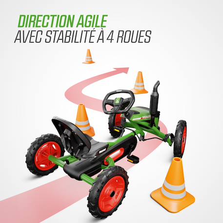 Kart à pédales enfant 3ans+ - Fendt Green/red 4 - vertbaudet enfant 
