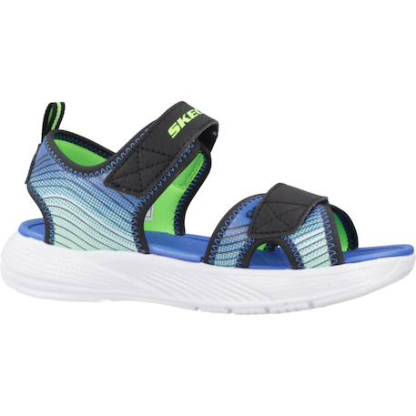 Sandales enfant garçon en textile légère souple Bleu+Bleu bklm+Bleu vert 17 - vertbaudet enfant 