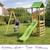Aire de jeux bois enfant : plateforme 120 cm avec toboggan walli Vert 2 - vertbaudet enfant 