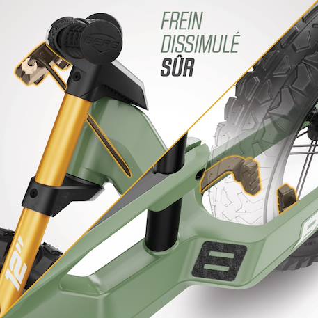Draisienne enfant tout terrain - 12 pouces Beige+Green+Red 8 - vertbaudet enfant 