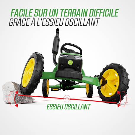 Kart à pédales enfants 3ans+ - John Deere Green/yellow 3 - vertbaudet enfant 