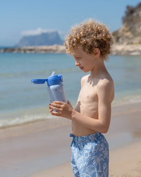 Gourde enfant avec paille isotherme 550 ml Bleu+Rose 3 - vertbaudet enfant 