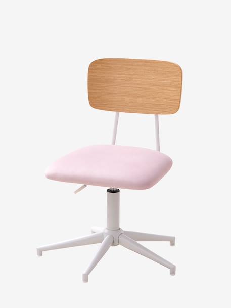 Chaise de bureau métal et bois LIGNE SCHOOL gris+rose 7 - vertbaudet enfant 