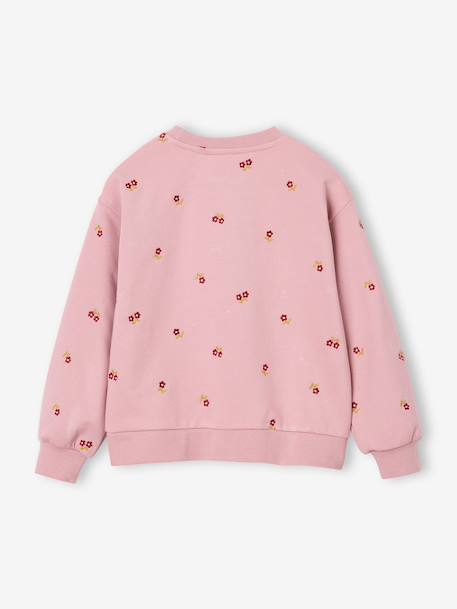 Sweat fille manches longues écru+rose pâle 8 - vertbaudet enfant 