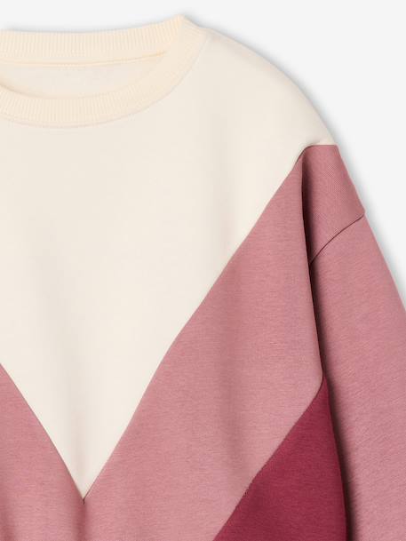 Sweat fille vieux rose 3 - vertbaudet enfant 
