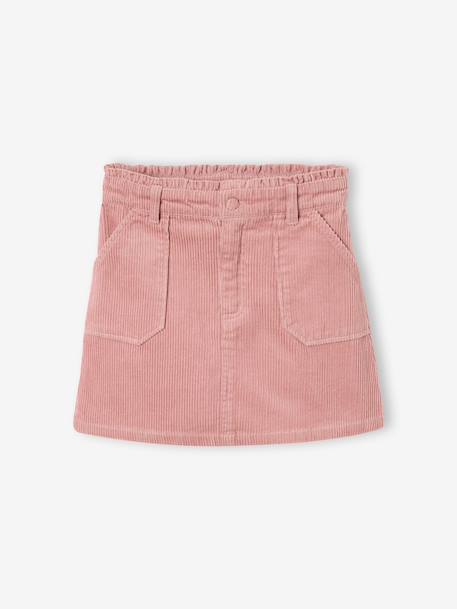 Jupe fille camel+marine+mauve 9 - vertbaudet enfant 