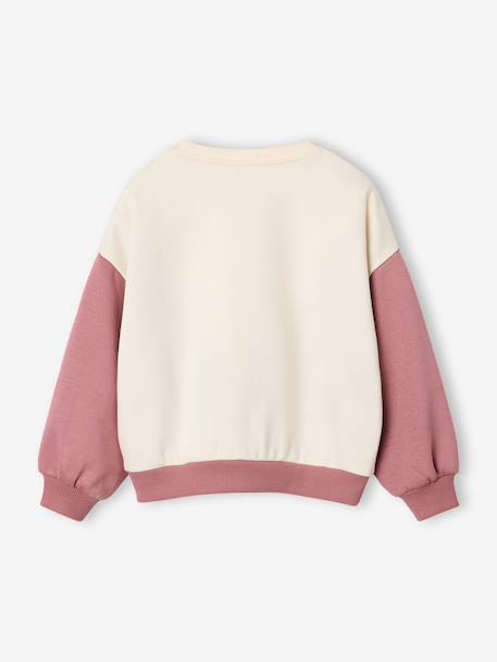 Sweat fille vieux rose 2 - vertbaudet enfant 