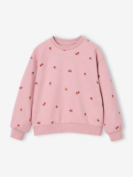 Sweat fille manches longues écru+rose pâle 7 - vertbaudet enfant 