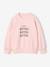 Sweat fille col rond rose pâle 1 - vertbaudet enfant 