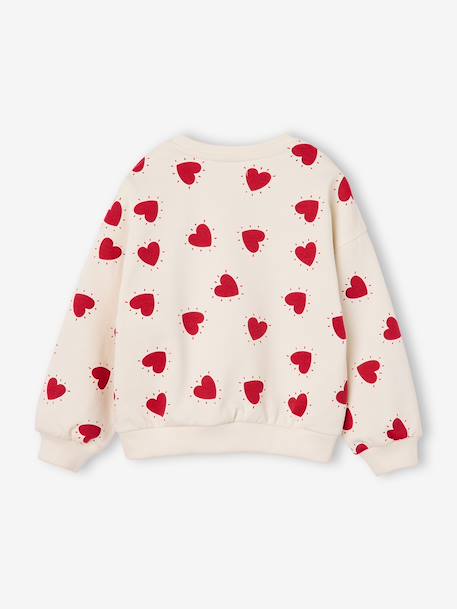 Sweat fille col rond écru+ivoire+rose pâle+taupe 5 - vertbaudet enfant 