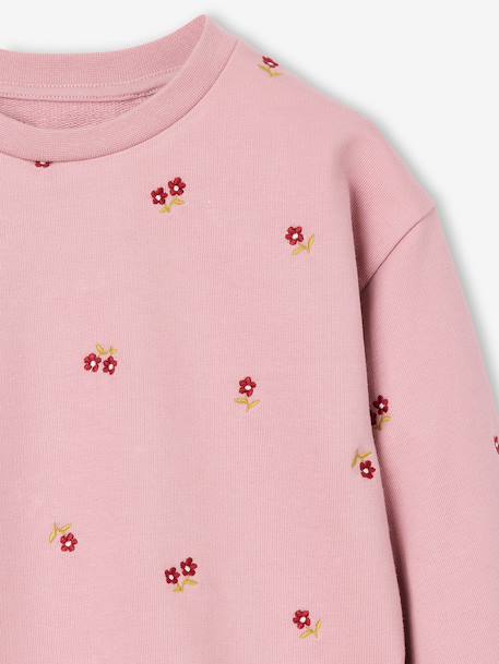 Sweat fille manches longues écru+rose pâle 9 - vertbaudet enfant 