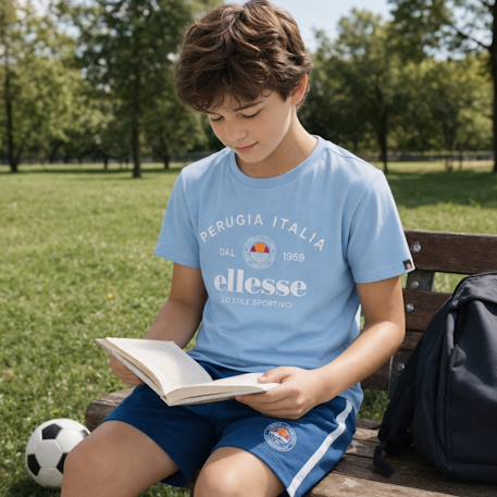 Pack de 2 t-shirts et short garçon Bleu 2 - vertbaudet enfant 