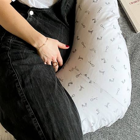 Coussin d'allaitement et de grossesse Cœurs/gris+Colombes+Lapins 17 - vertbaudet enfant 