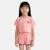 T-shirt avec logo et short fille Rose 1 - vertbaudet enfant 