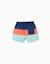 Short de bain avec bloc de couleurs et cordon de serrage Bleu foncé 3 - vertbaudet enfant 