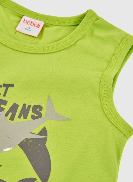 Débardeur enfant coton Vert 3 - vertbaudet enfant 